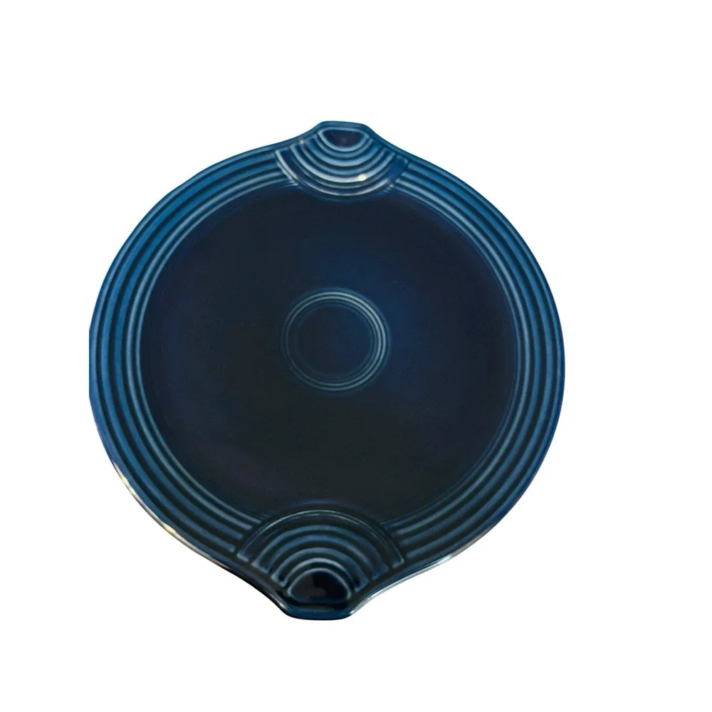 Fiesta Sapphire Blue Art Deco platter cake plate
